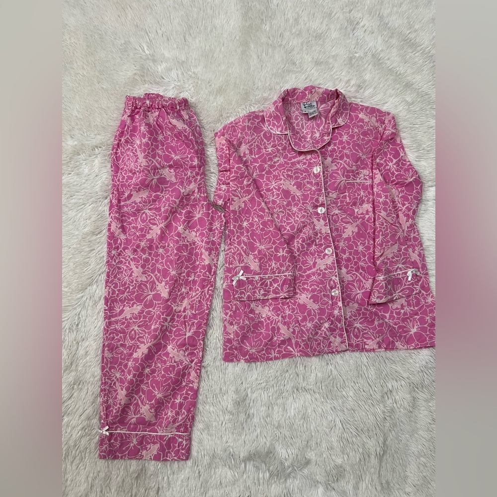 Lilly Pulitzer Pink Floral Pajama Set